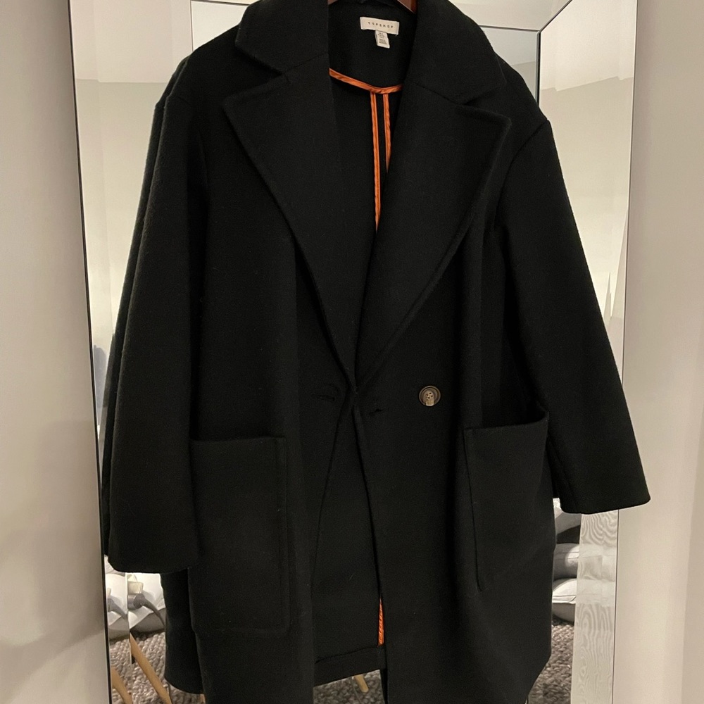 Topshop Black Coat